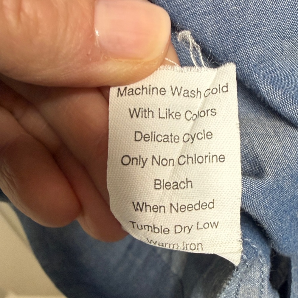 Cabi blue chambray Romp Top - Picture 4 of 6